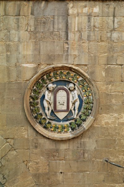 Emblema del gremio de tejedores de seda de Luca Della Robbia